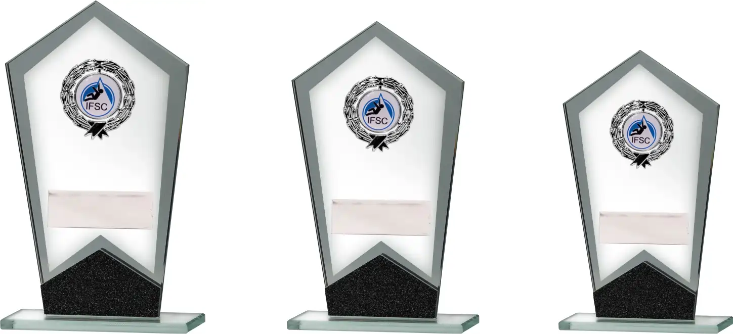 Budget 5mm Thick Glass Trophy Takes Centre 1833 Series